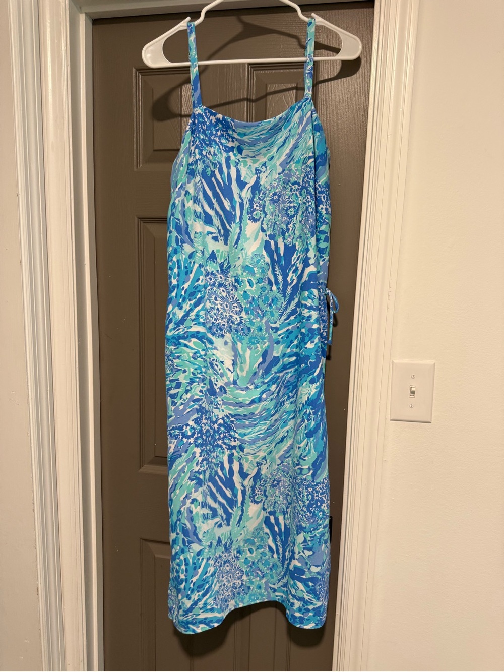 Lilly Pulizter Blue midi dress sz 8